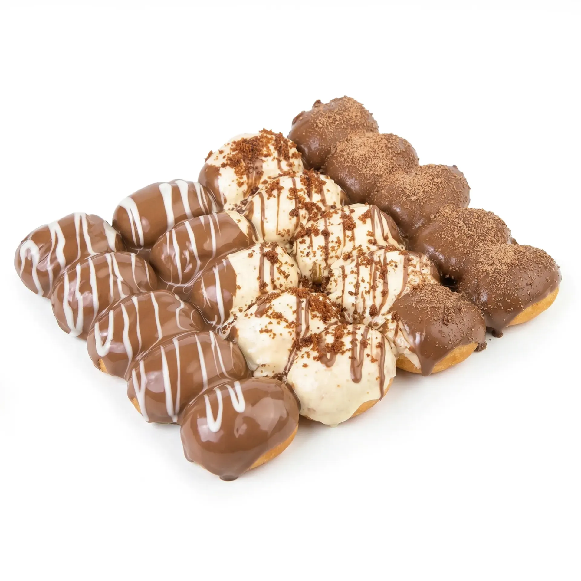 Donut Puffs - 20 Pieces (Box 5 ( Milk,Bounty,Nutella)   العلبة رقم 5 (حليب، باونتي، نوتيلا))