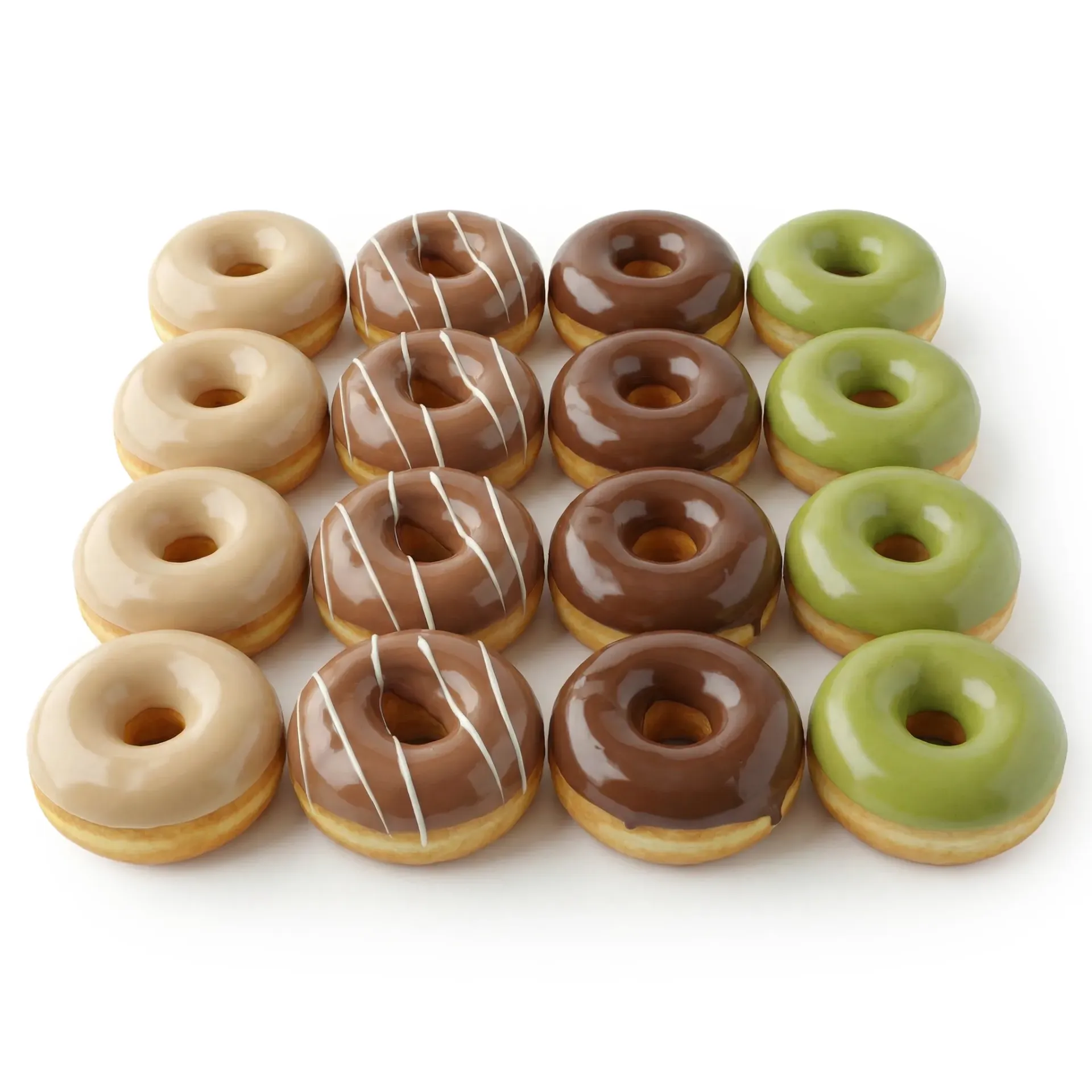 Mini Donut - Mix Box 16 Pieces (choco delight   فرحة الشوكولاتة)
